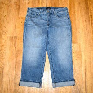 NYDJ‎ Marilyn Straight Cuffed Denim Capris Sz 10